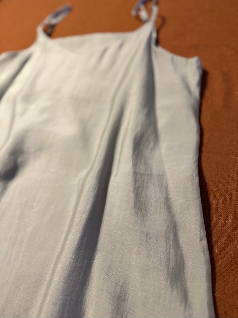 Steel Grey Slip Dress with Spaghetti Straps - Picture 12 of 15